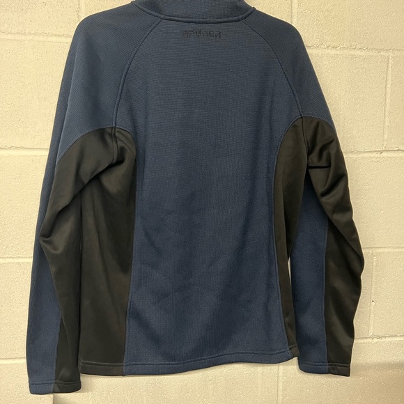 NWT NEW Spyder Men's Outbound Zip Mid Weight Jacket colorblock dark navy black - Picture 4 of 15